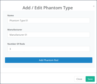 Figure 4 - Adding rods to a phantom type