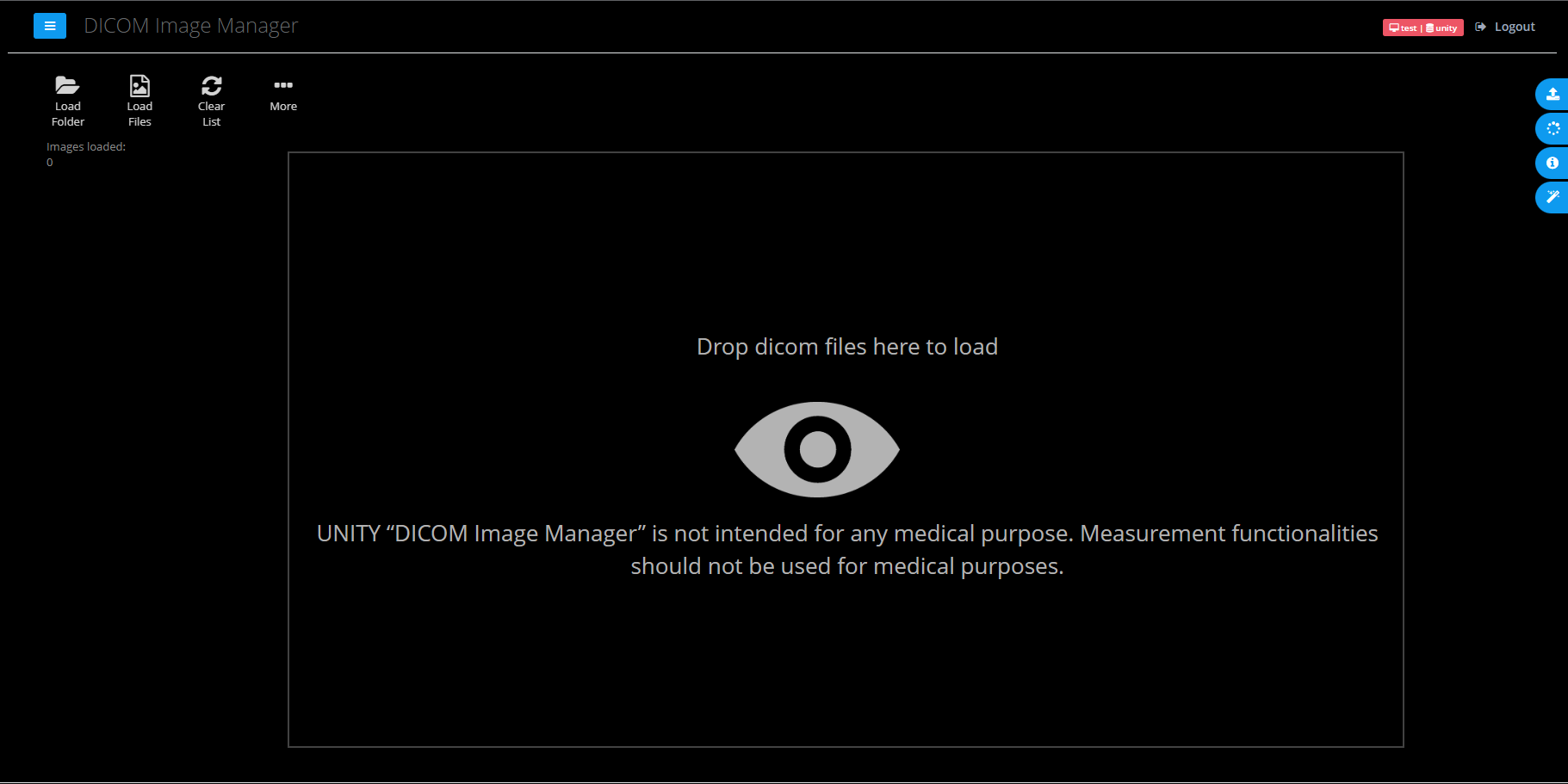 Figure 2 - UNITY DICOM Image Manager